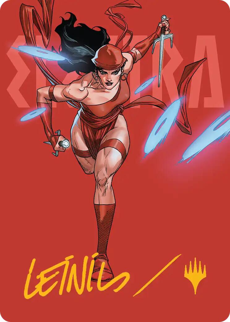 Elektra, Daughter of the Hand Art Card (Gold-Stamped Signature) [Marvel Super Heroes Art Series] | Gear Gaming Bentonville