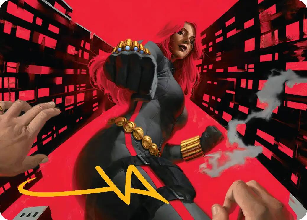Black Widow, Deadly Hunter Art Card (Gold-Stamped Signature) [Marvel Super Heroes Art Series] | Gear Gaming Bentonville