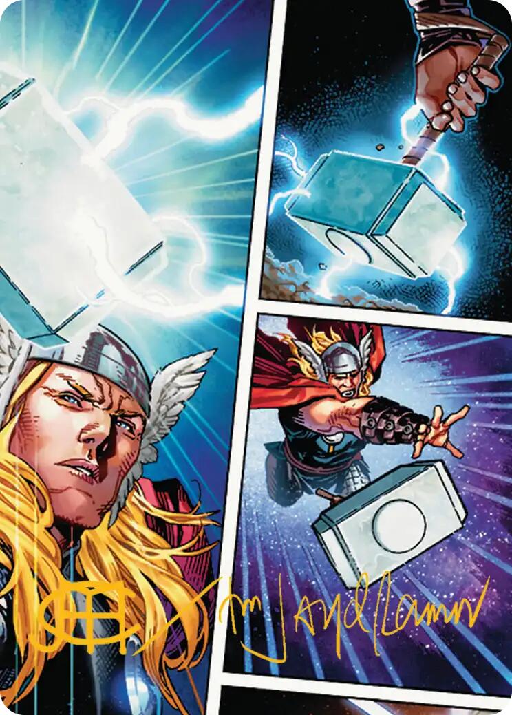 Mjolnir, Hammer of Thor Art Card (Gold-Stamped Signature) [Marvel Super Heroes Art Series] | Gear Gaming Bentonville