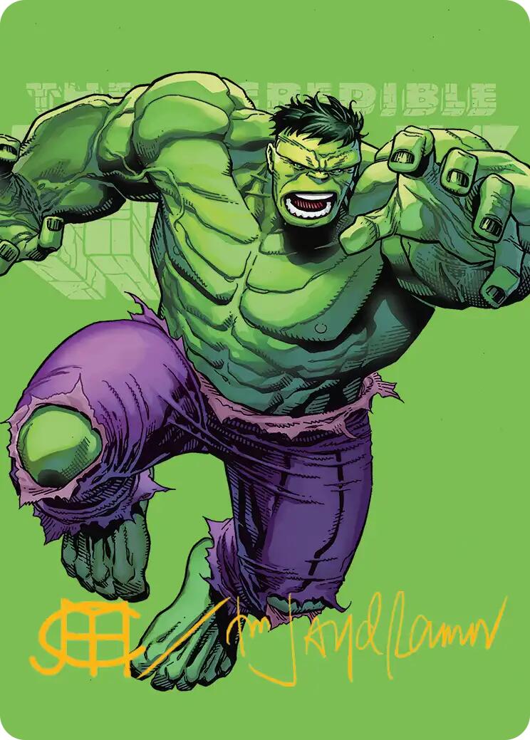 The Incredible Hulk Art Card (Gold-Stamped Signature) [Marvel Super Heroes Art Series] | Gear Gaming Bentonville