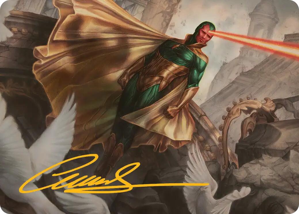 The Vision Art Card (Gold-Stamped Signature) [Marvel Super Heroes Art Series] | Gear Gaming Bentonville