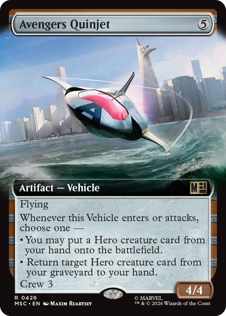 Avengers Quinjet (Extended Art) [Marvel Super Heroes Commander] | Gear Gaming Bentonville