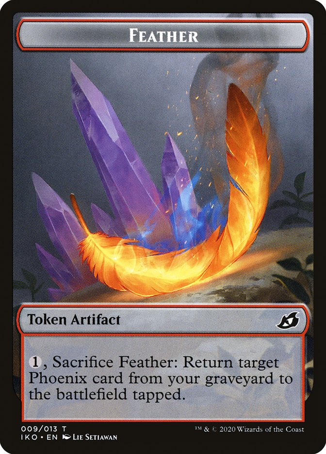 Feather Token [Ikoria: Lair of Behemoths Tokens] | Gear Gaming Bentonville