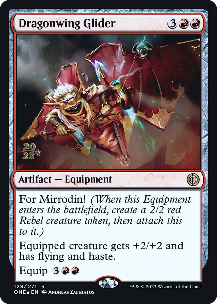 Dragonwing Glider [Phyrexia: All Will Be One Prerelease Promos] | Gear Gaming Bentonville