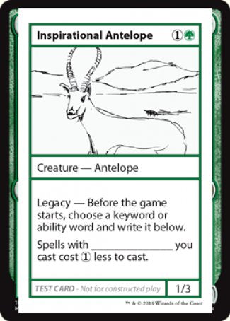 Inspirational Antelope (2021 Edition) [Mystery Booster Playtest Cards] | Gear Gaming Bentonville