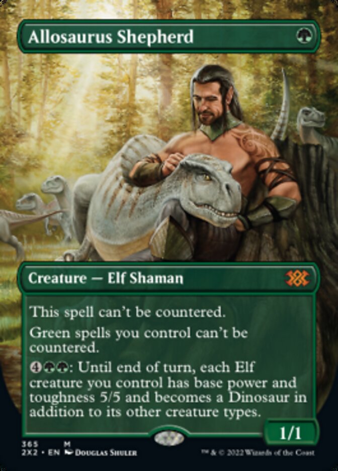 Allosaurus Shepherd (Borderless Alternate Art) [Double Masters 2022] | Gear Gaming Bentonville