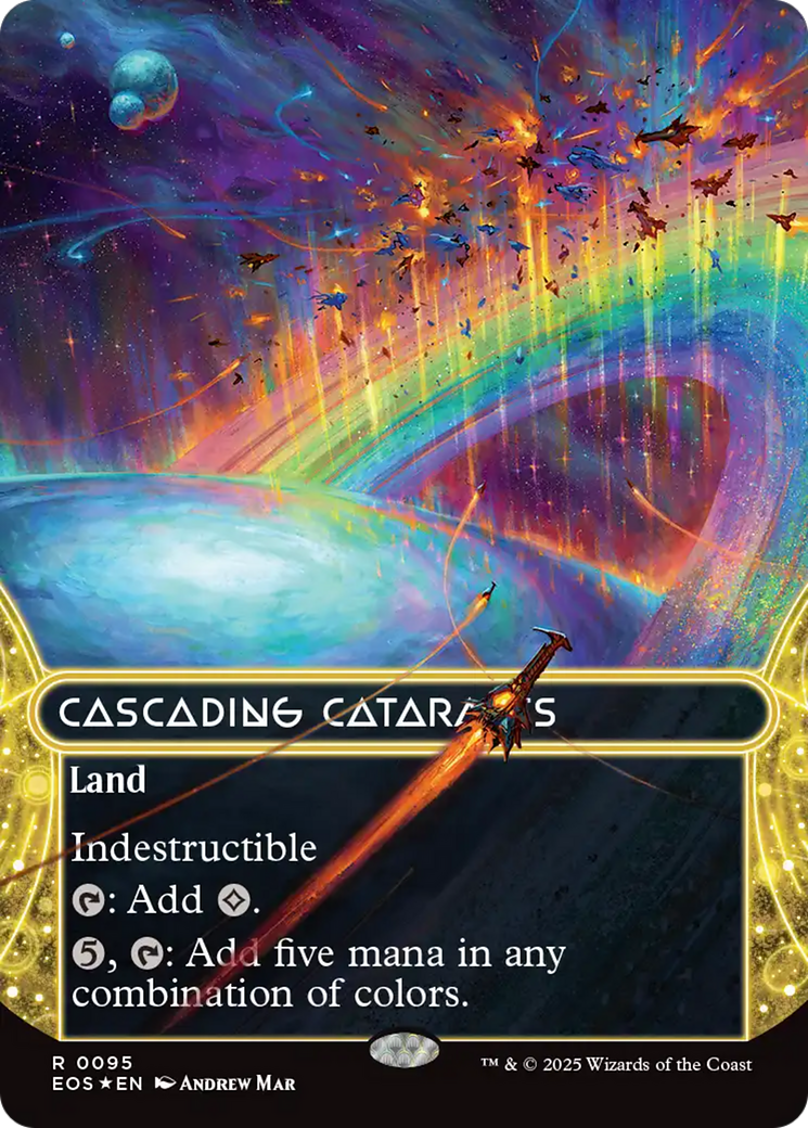Cascading Cataracts (0095) (Borderless) (Galaxy Foil) [Edge of Eternities: Stellar Sights] | Gear Gaming Bentonville