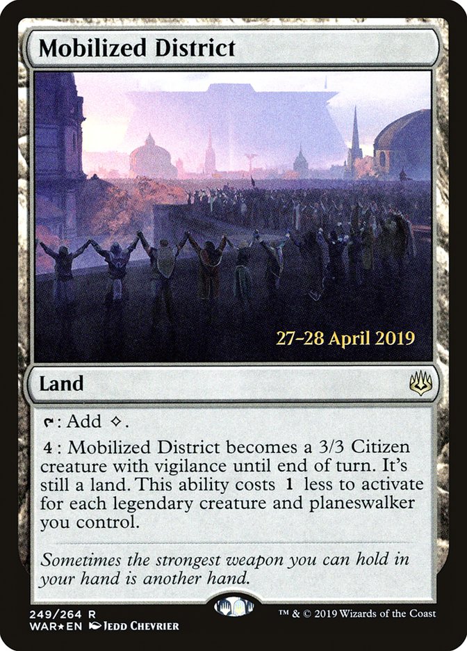 Mobilized District [War of the Spark Prerelease Promos] | Gear Gaming Bentonville