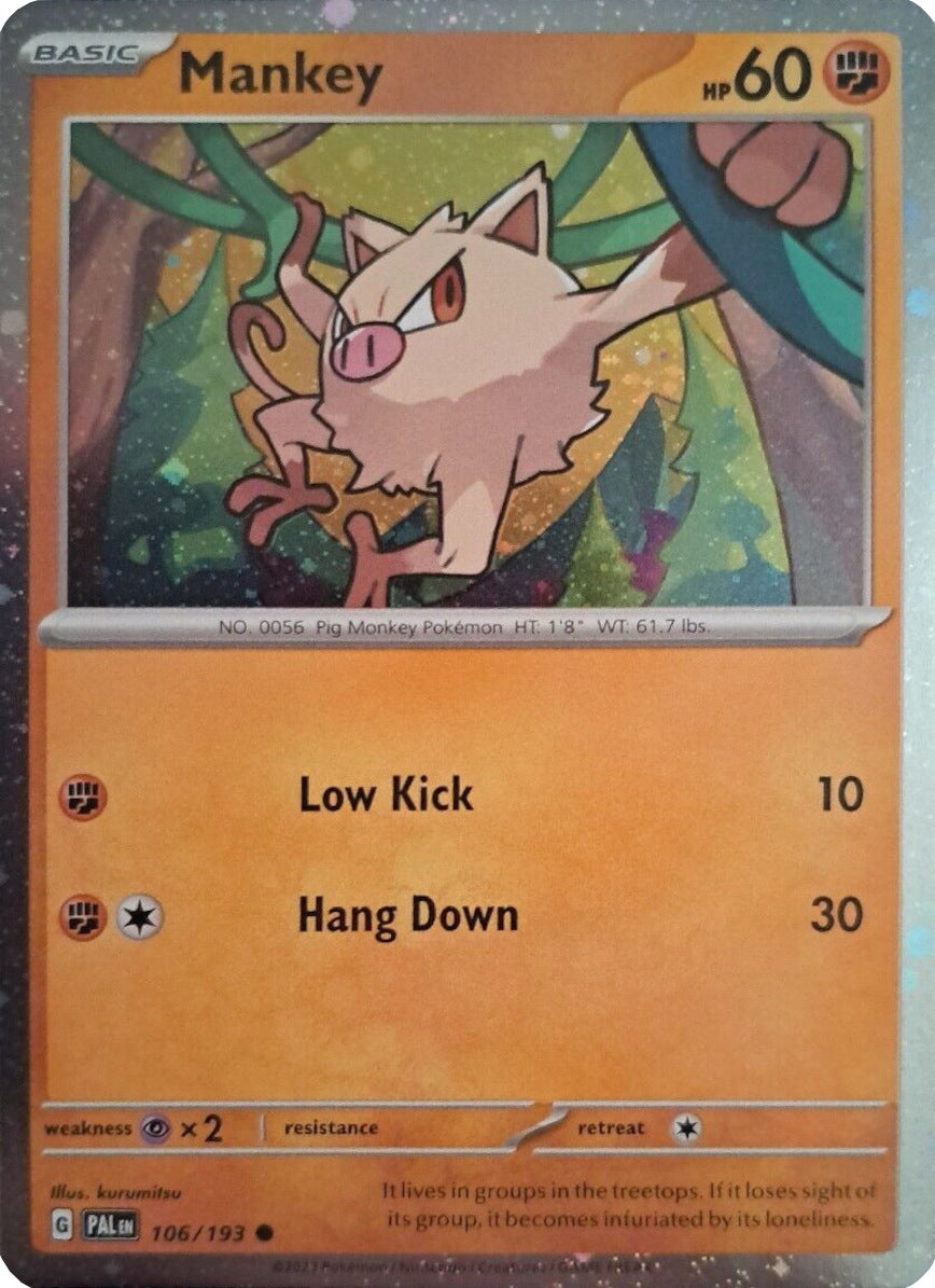 Mankey (106/193) (Cosmos Holo) [Scarlet & Violet: Paldea Evolved] | Gear Gaming Bentonville