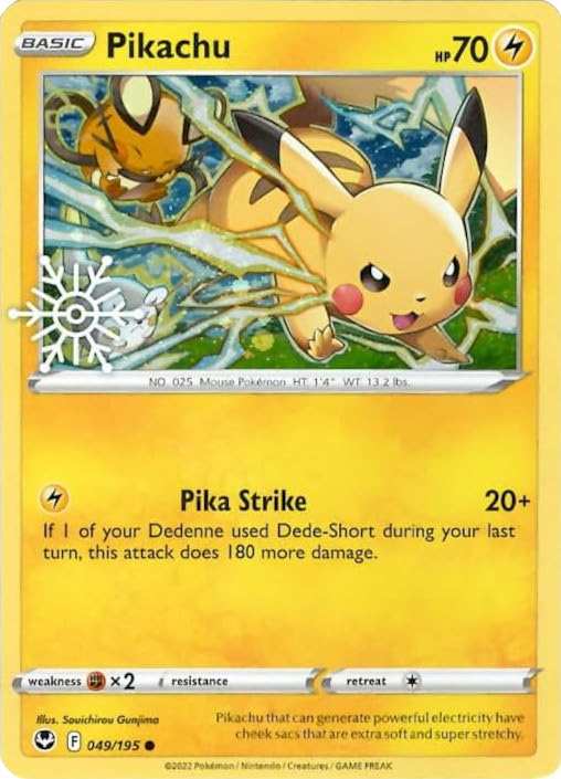 Pikachu (049/195) (Holiday Calendar) [Sword & Shield: Silver Tempest] | Gear Gaming Bentonville