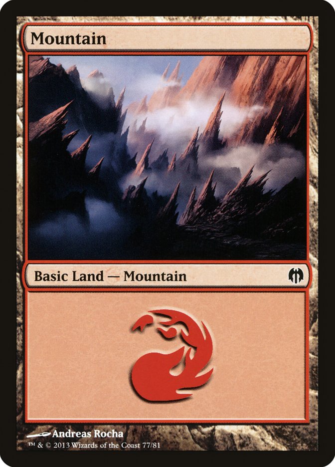 Mountain (77) [Duel Decks: Heroes vs. Monsters] | Gear Gaming Bentonville