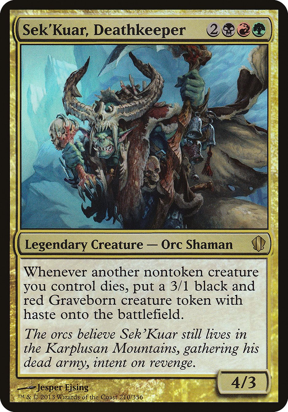 Sek'Kuar, Deathkeeper (Oversized) [Commander 2013 Oversized] | Gear Gaming Bentonville
