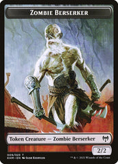 Human Warrior // Zombie Berserker Double-Sided Token [Kaldheim Tokens] | Gear Gaming Bentonville