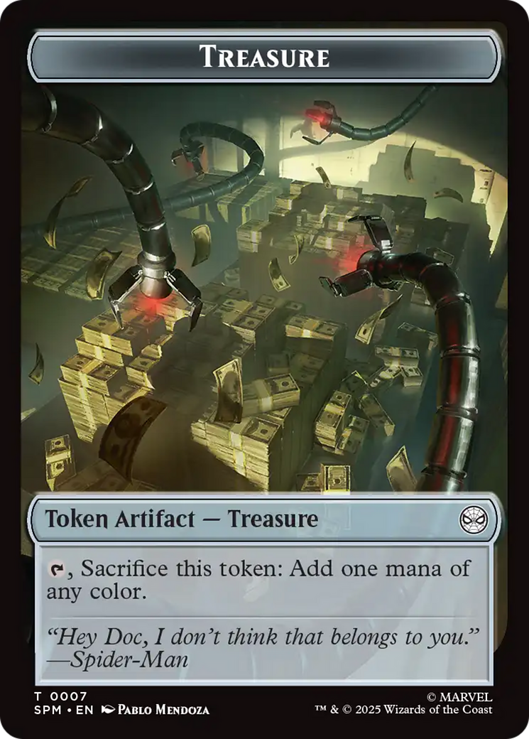 Spider // Treasure Double-Sided Token [Marvel's Spider-Man Tokens] | Gear Gaming Bentonville
