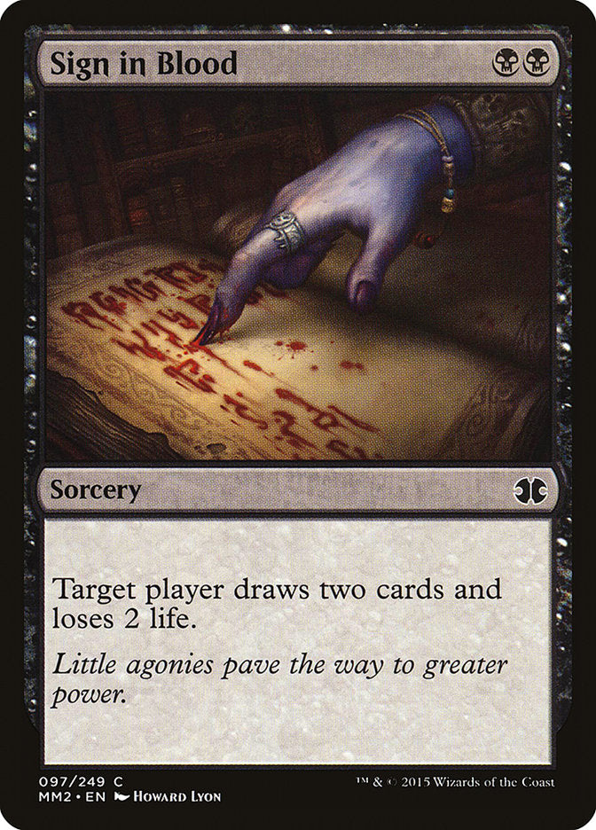 Sign in Blood [Modern Masters 2015] | Gear Gaming Bentonville