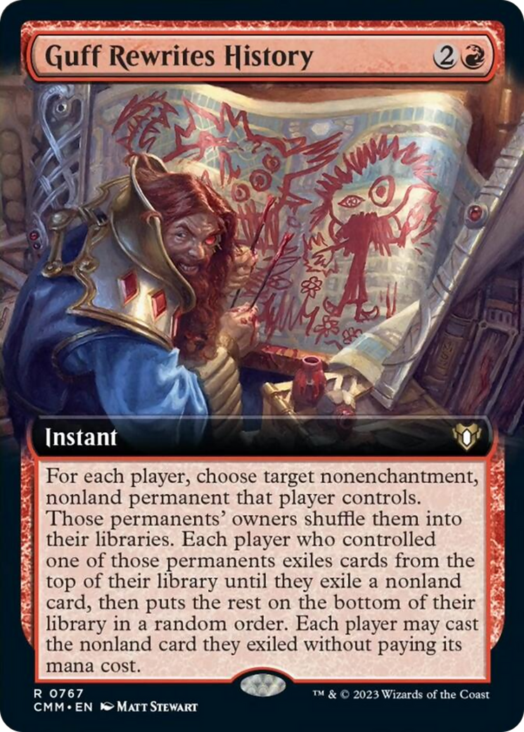 Guff Rewrites History (Extended Art) [Commander Masters] | Gear Gaming Bentonville