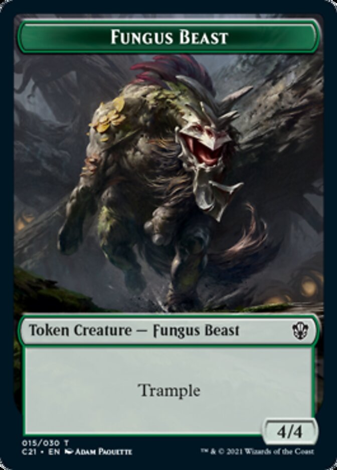 Demon // Fungus Beast Double-Sided Token [Commander 2021 Tokens] | Gear Gaming Bentonville