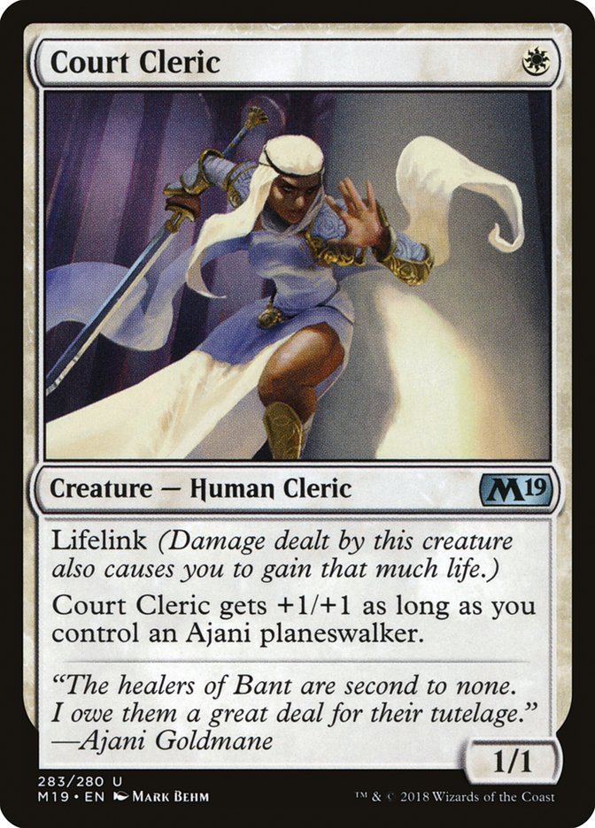 Court Cleric [Core Set 2019] | Gear Gaming Bentonville