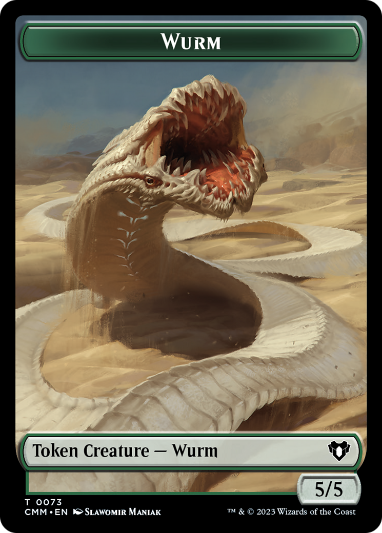 Wurm // Spider Double-Sided Token [Commander Masters Tokens] | Gear Gaming Bentonville