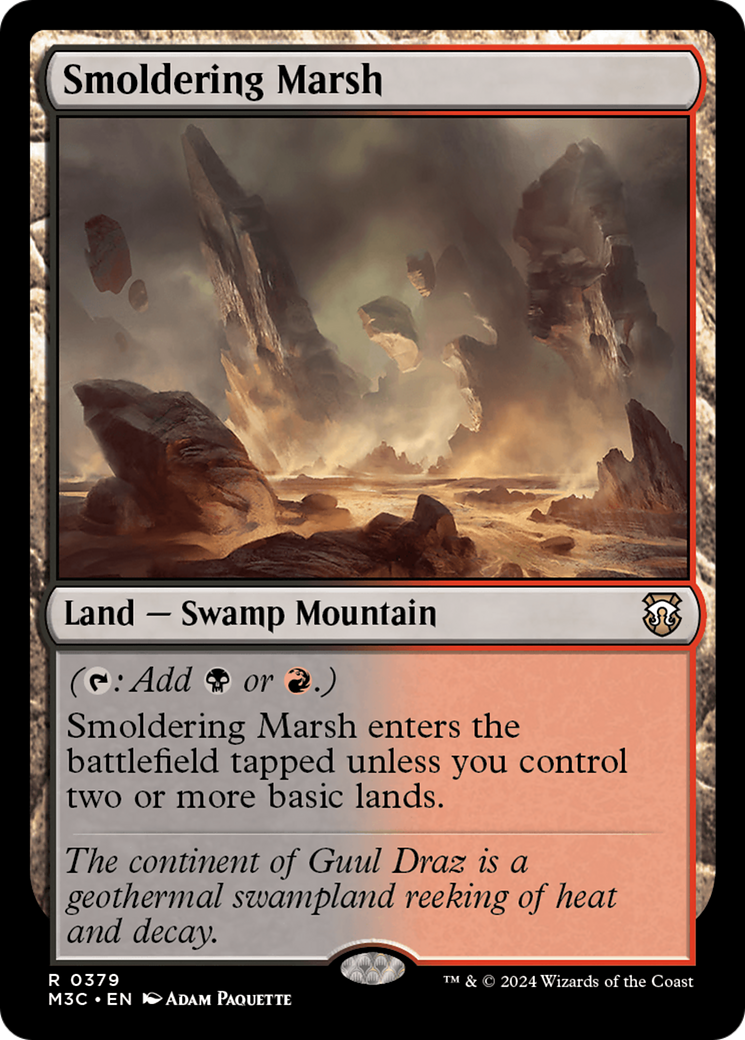 Smoldering Marsh (Ripple Foil) [Modern Horizons 3 Commander] | Gear Gaming Bentonville