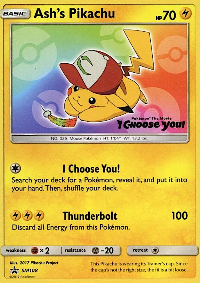 Ash's Pikachu (SM108) [Sun & Moon: Black Star Promos] | Gear Gaming Bentonville
