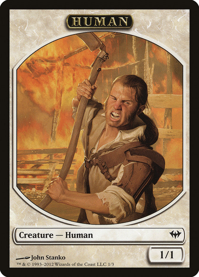 Human Token [Dark Ascension Tokens] | Gear Gaming Bentonville