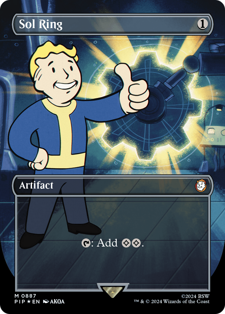 Sol Ring (Borderless) (Surge Foil) [Fallout] | Gear Gaming Bentonville