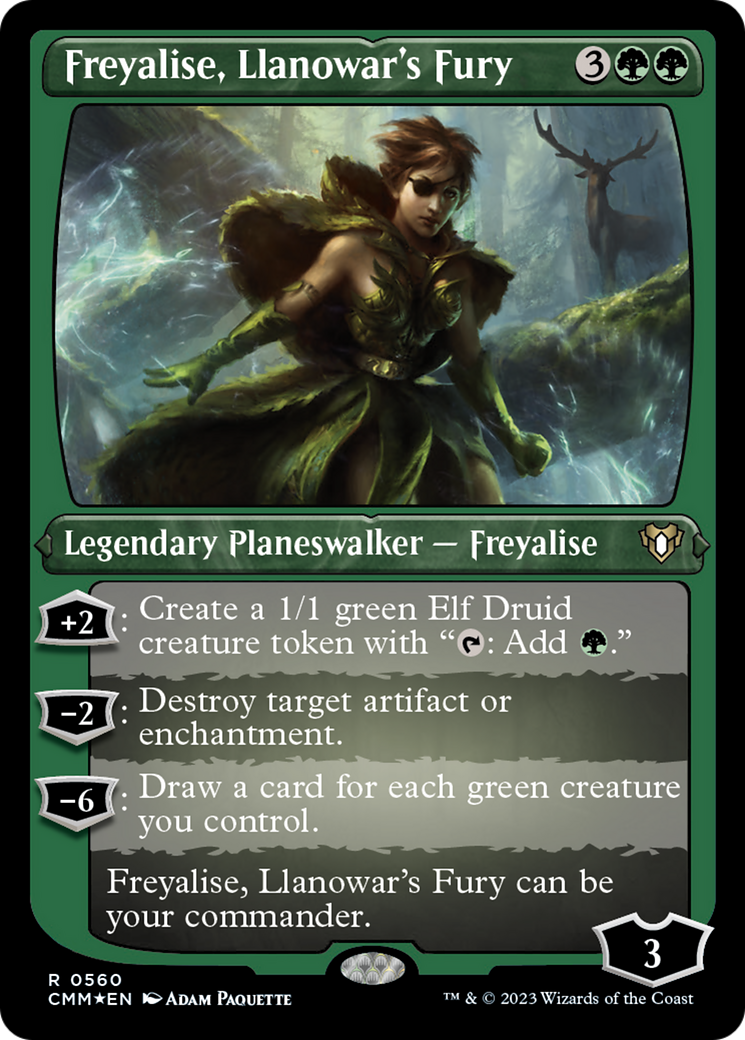 Freyalise, Llanowar's Fury (Foil Etched) [Commander Masters] | Gear Gaming Bentonville