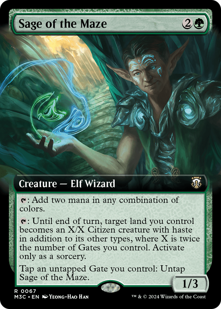 Sage of the Maze (Extended Art) [Modern Horizons 3 Commander] | Gear Gaming Bentonville