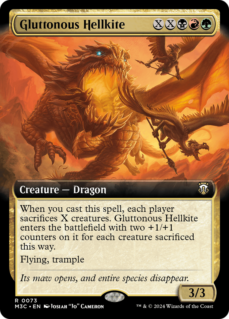 Gluttonous Hellkite (Extended Art) [Modern Horizons 3 Commander] | Gear Gaming Bentonville