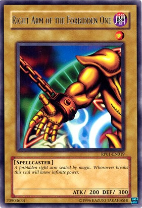 Right Arm of the Forbidden One [RP01-EN019] Rare | Gear Gaming Bentonville