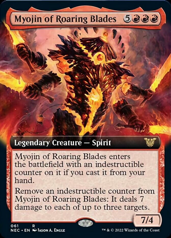 Myojin of Roaring Blades (Extended Art) [Kamigawa: Neon Dynasty Commander] | Gear Gaming Bentonville