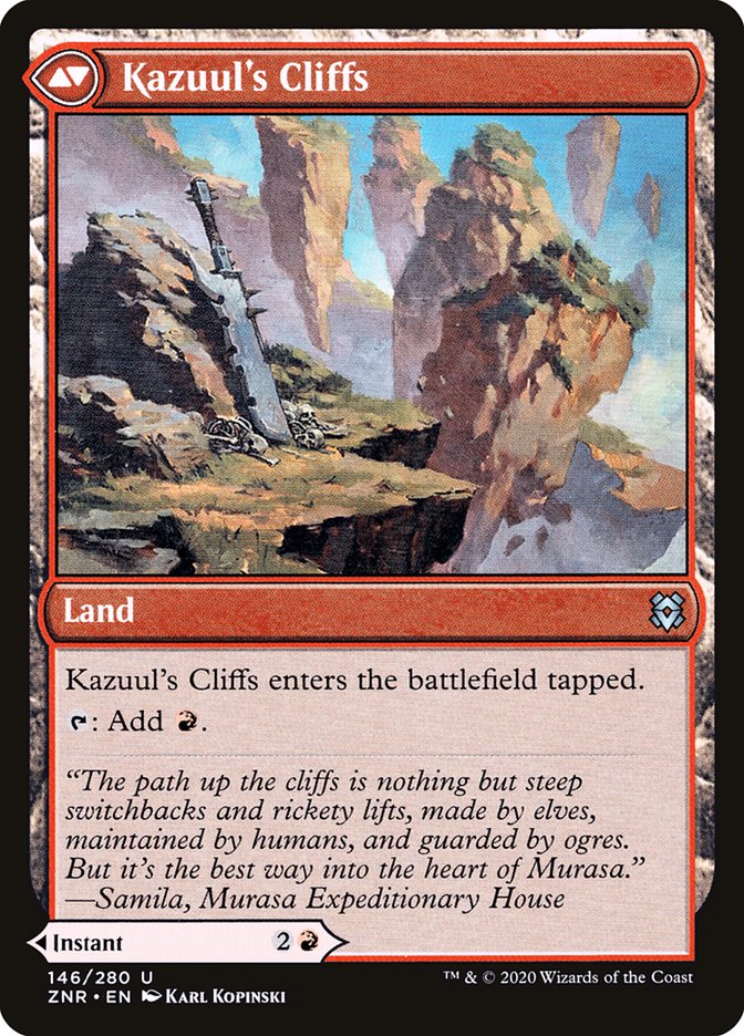 Kazuul's Fury // Kazuul's Cliffs [Zendikar Rising] | Gear Gaming Bentonville