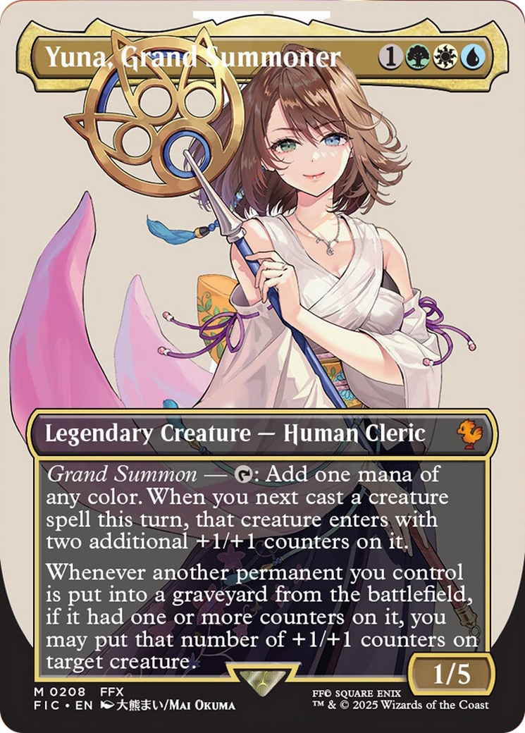 Yuna, Grand Summoner (Borderless) [FINAL FANTASY Commander] | Gear Gaming Bentonville