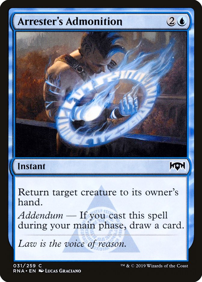 Arrester's Admonition [Ravnica Allegiance] | Gear Gaming Bentonville