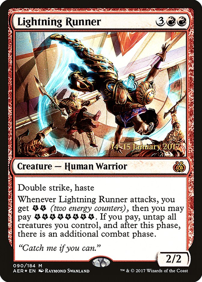 Lightning Runner [Aether Revolt Prerelease Promos] | Gear Gaming Bentonville