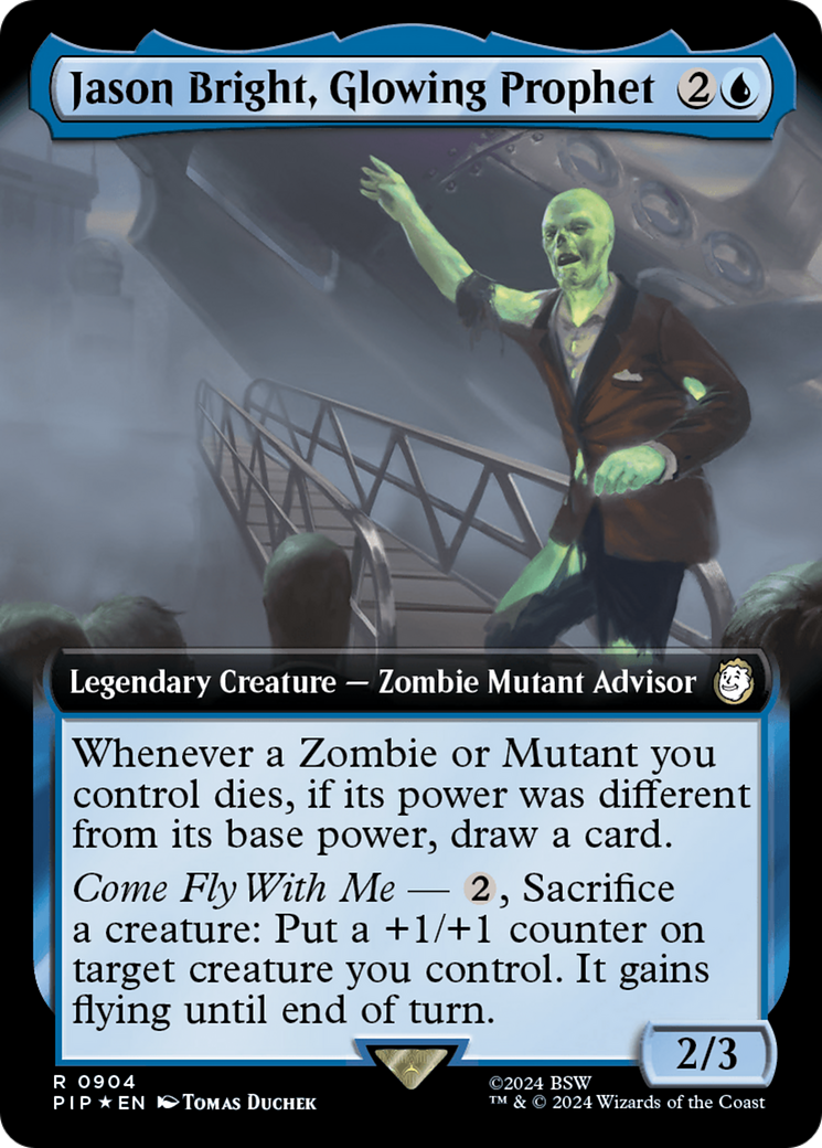 Jason Bright, Glowing Prophet (Extended Art) (Surge Foil) [Fallout] | Gear Gaming Bentonville