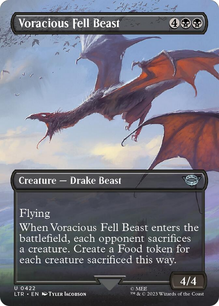 Voracious Fell Beast (Borderless Alternate Art) [The Lord of the Rings: Tales of Middle-Earth] | Gear Gaming Bentonville