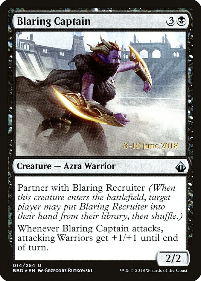 Blaring Captain (Prerelease) [Battlebond Promos] | Gear Gaming Bentonville