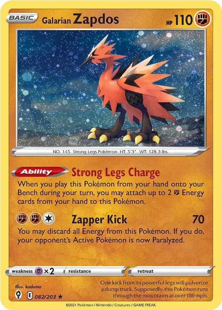 Galarian Zapdos (082/203) (Cosmos Holo) [Sword & Shield: Evolving Skies] | Gear Gaming Bentonville