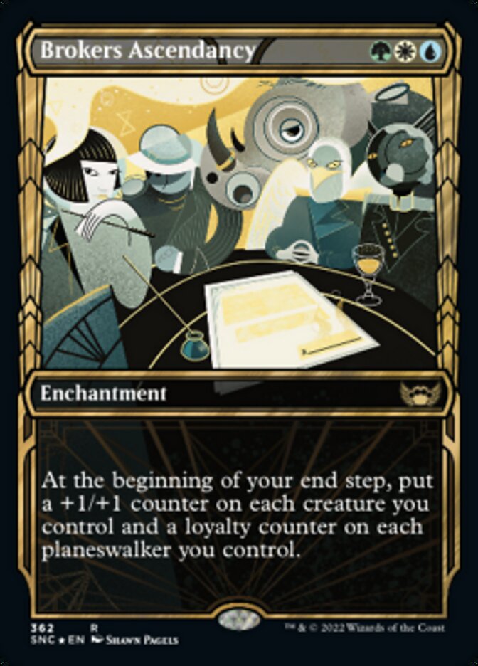 Brokers Ascendancy (Showcase Golden Age Gilded Foil) [Streets of New Capenna] | Gear Gaming Bentonville