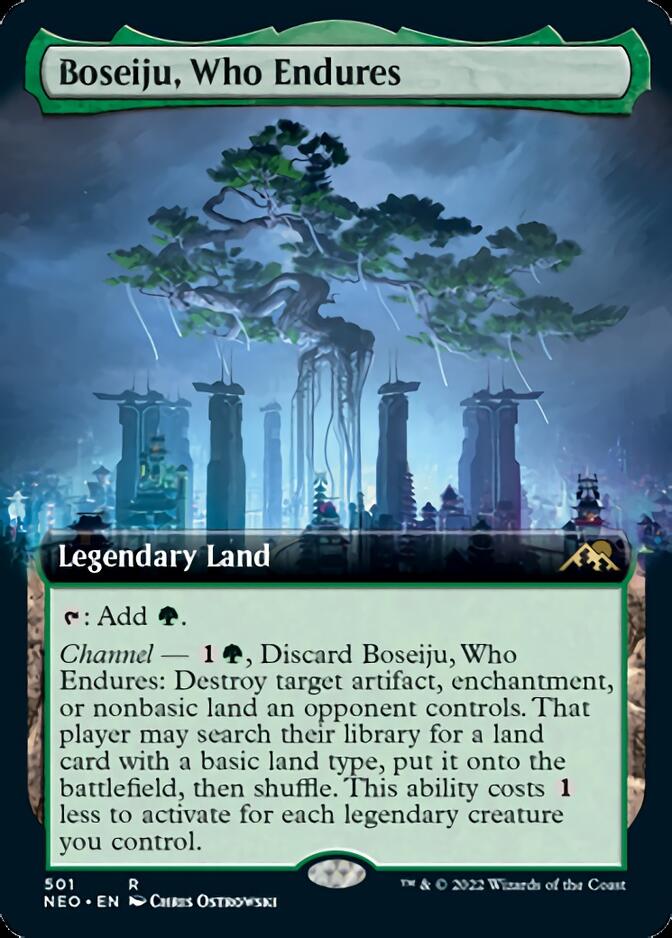 Boseiju, Who Endures (Extended Art) [Kamigawa: Neon Dynasty] | Gear Gaming Bentonville