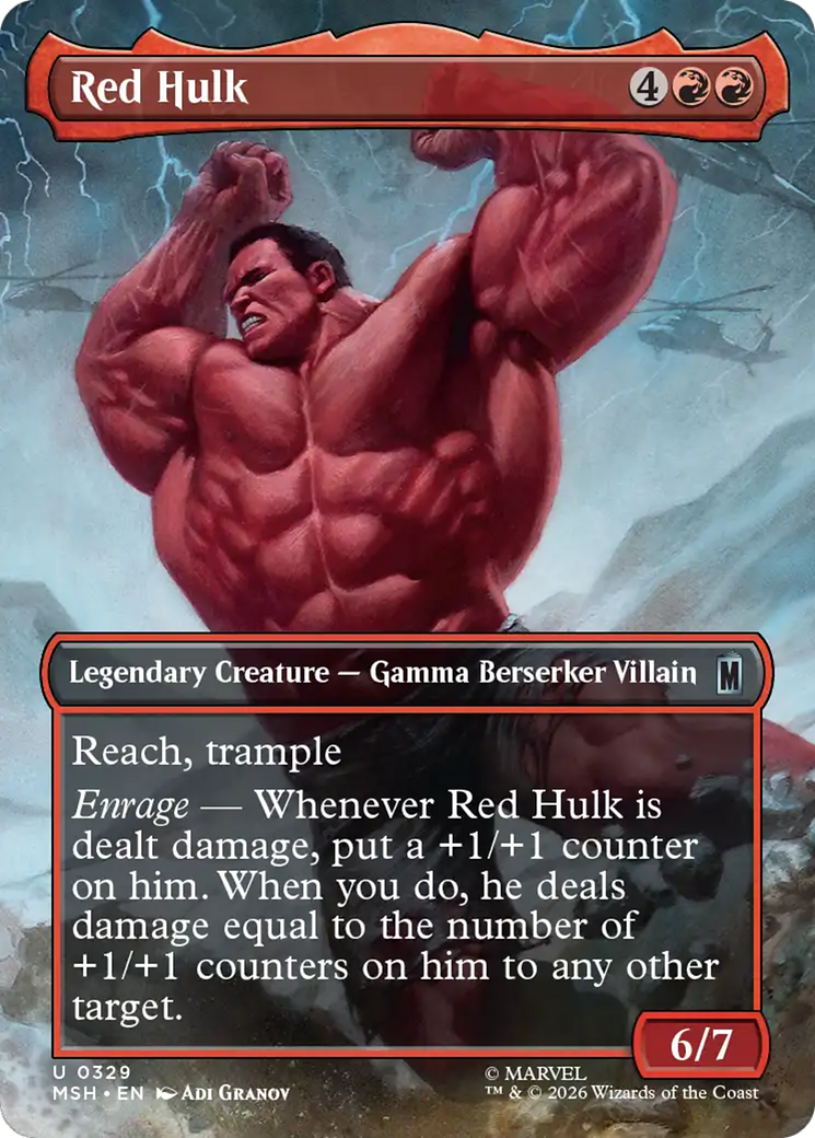 Red Hulk (Borderless) [Marvel Super Heroes] | Gear Gaming Bentonville