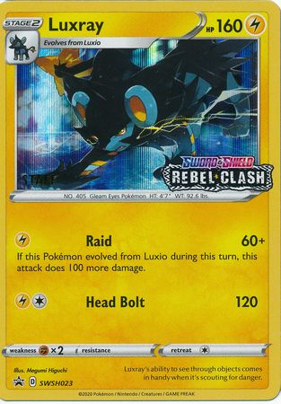 Luxray (SWSH023) (Staff Prerelease Promo) [Sword & Shield: Black Star Promos] | Gear Gaming Bentonville