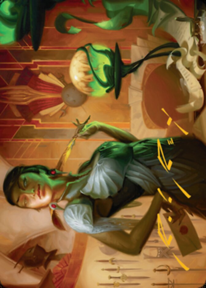 Mari, the Killing Quill Art Card (Gold-Stamped Signature) [Streets of New Capenna Art Series] | Gear Gaming Bentonville