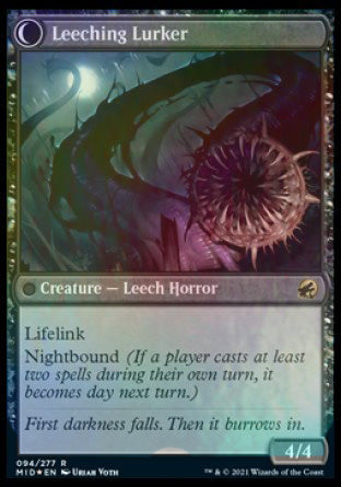 Curse of Leeches // Leeching Lurker [Innistrad: Midnight Hunt Prerelease Promos] | Gear Gaming Bentonville