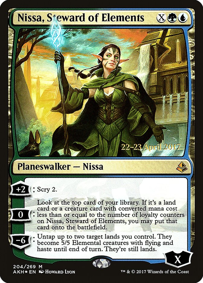 Nissa, Steward of Elements [Amonkhet Prerelease Promos] | Gear Gaming Bentonville
