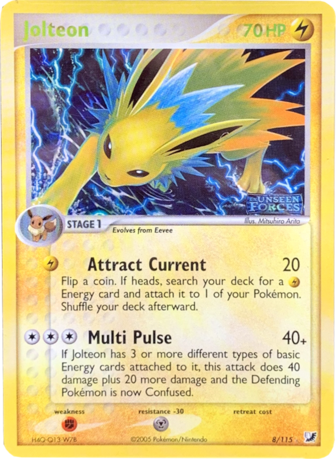 Jolteon (8/115) (Stamped) [EX: Unseen Forces] | Gear Gaming Bentonville