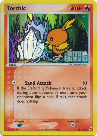 Torchic (66/100) (Stamped) [EX: Crystal Guardians] | Gear Gaming Bentonville