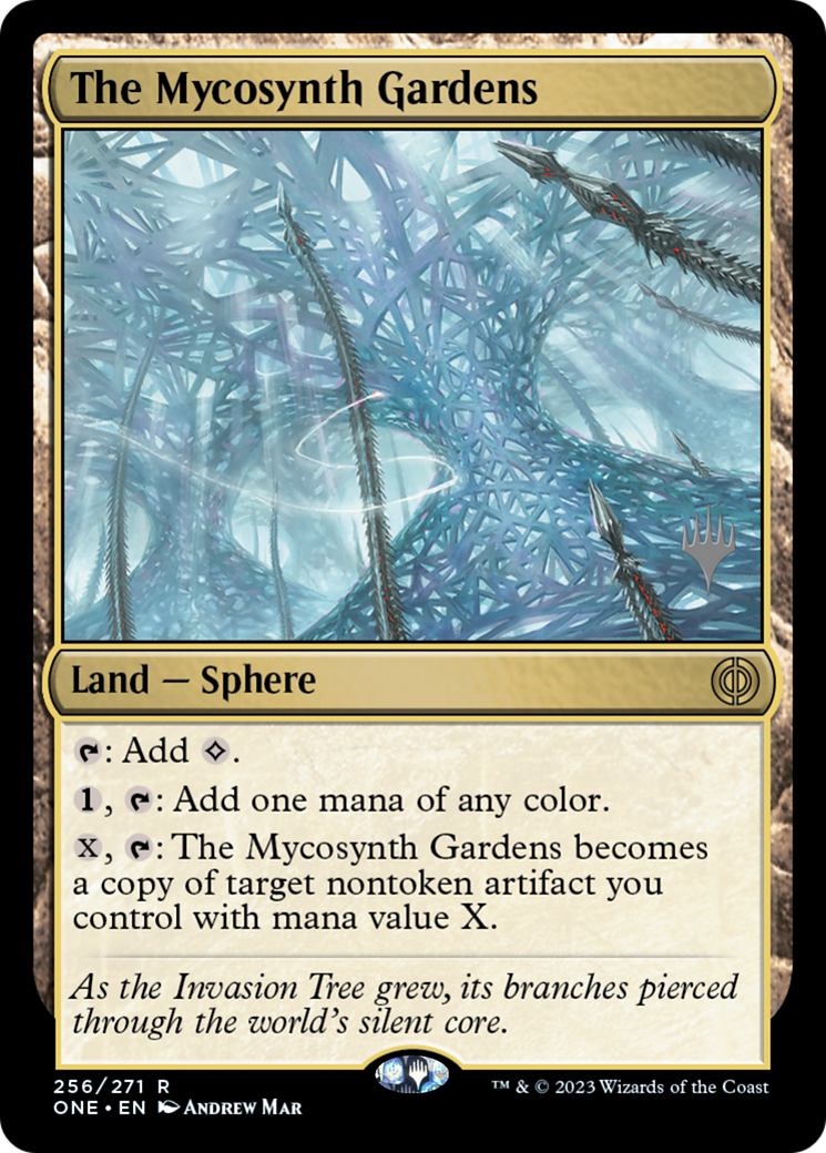 The Mycosynth Gardens (Promo Pack) [Phyrexia: All Will Be One Promos] | Gear Gaming Bentonville